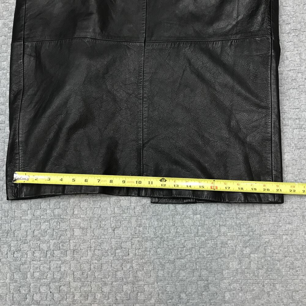 Winlit Genuine Leather Duster Coat Womens Medium Black Western Suede Yoke - Picture 15 of 16